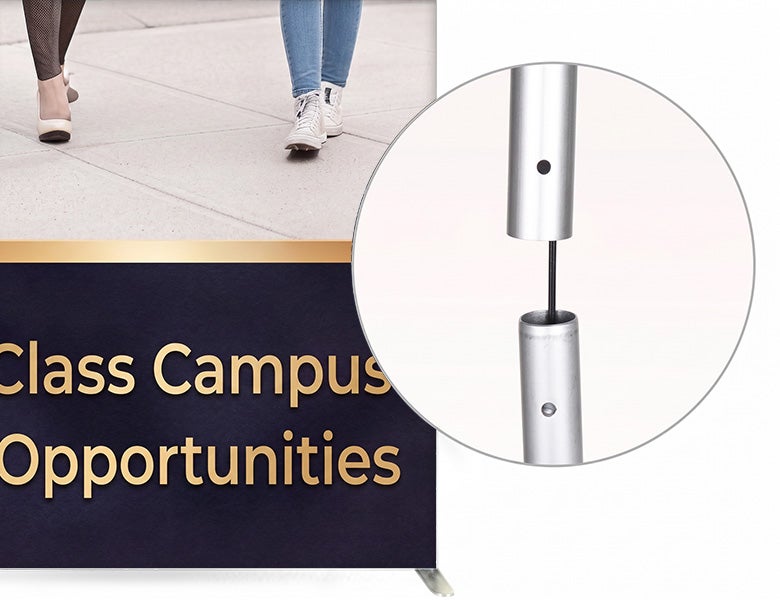 20 Ft Inline Trade Show Booth - Large Backwall Display with Dual Counters & LED Lighting Tool Free Assembly