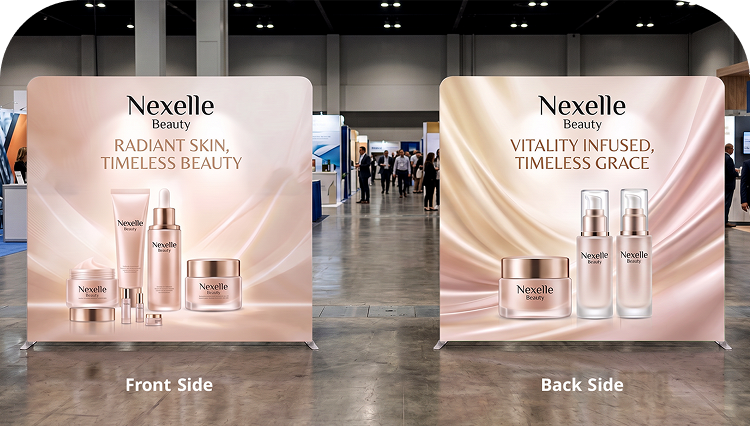 6 m Exhibition Stand - Modular Display Stand with Dual Counters & Storage Double Side Print mobile