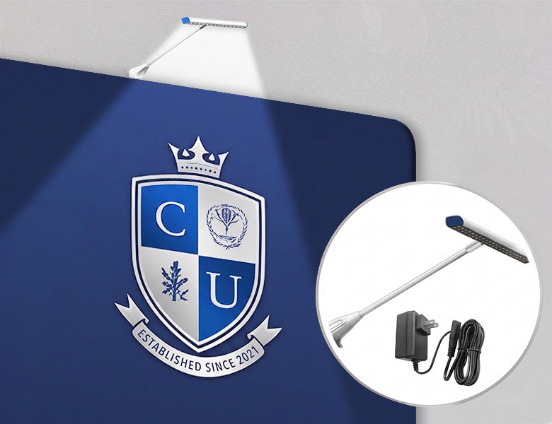 6 m Exhibition Stand - Display Stand with Counters & Branding Panels Energy Efficient Lights
