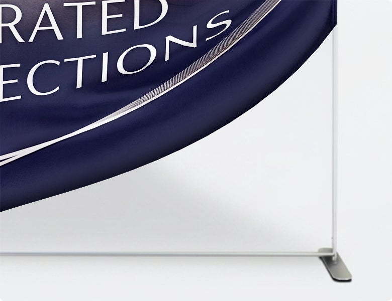 6 m Exhibition Stand - Fabric Display Stand with Counters & Lighting Durable Aluminium Frame