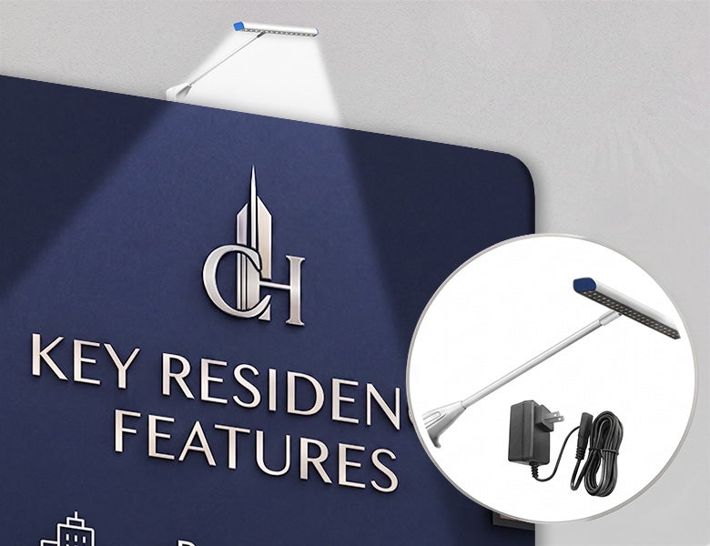 6 m Exhibition Stand - Fabric Display Stand with Counters & Lighting Energy Efficient Lights