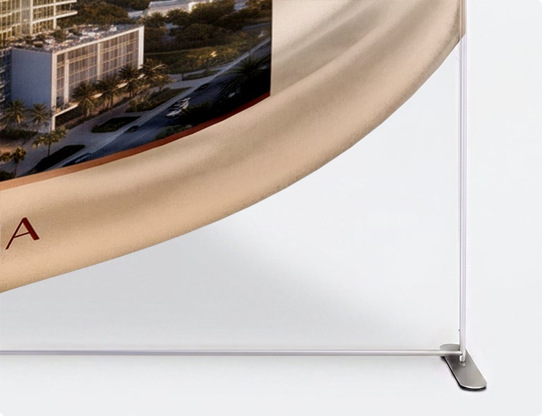 6 m Exhibition Stand - Fabric Display Stand with Counters & Storage Durable Aluminium Frame