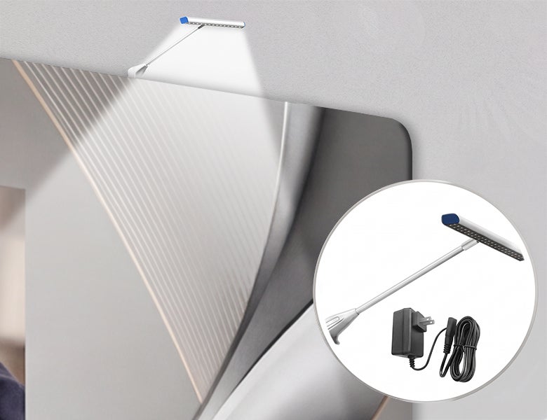 3 m Inline Exhibition Stand - Modular Display with LED Lights, Monitor Mount & Counter Energy Efficient Lights