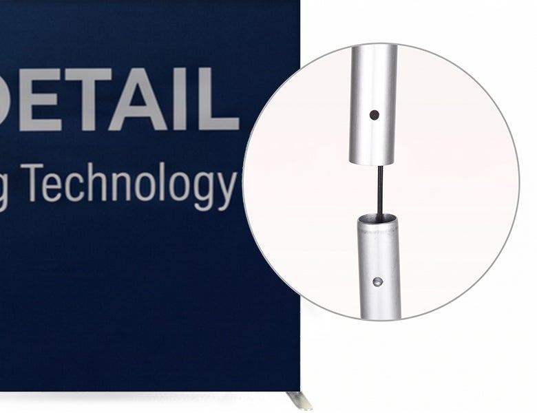 20 ft Inline Trade Show Booth - Tension Fabric Display with Podium Tool Free Assembly