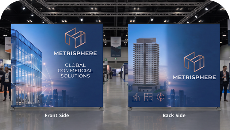 10 ft Backlit Trade Show Display - LED Lightbox Display with Counter & Branding Panels Double Side Print mobile