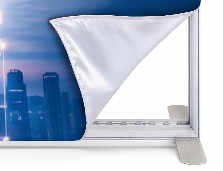 10 ft Backlit Trade Show Display - LED Lightbox Display with Counter & Branding Panels Durable Aluminum Frame