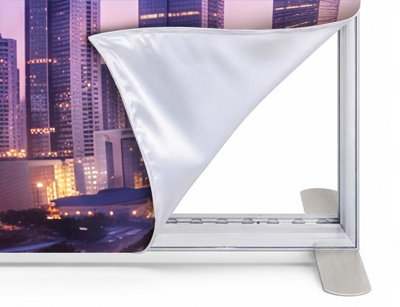 10 ft Backlit Trade Show Display - LED Lightbox Display with Counter & Side Panels Durable Aluminum Frame