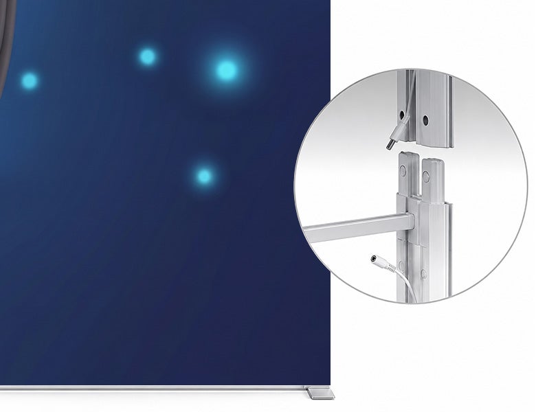 10 ft Backlit Trade Show Display - LED Backwall Display with Counter & Storage Tool Free Assembly