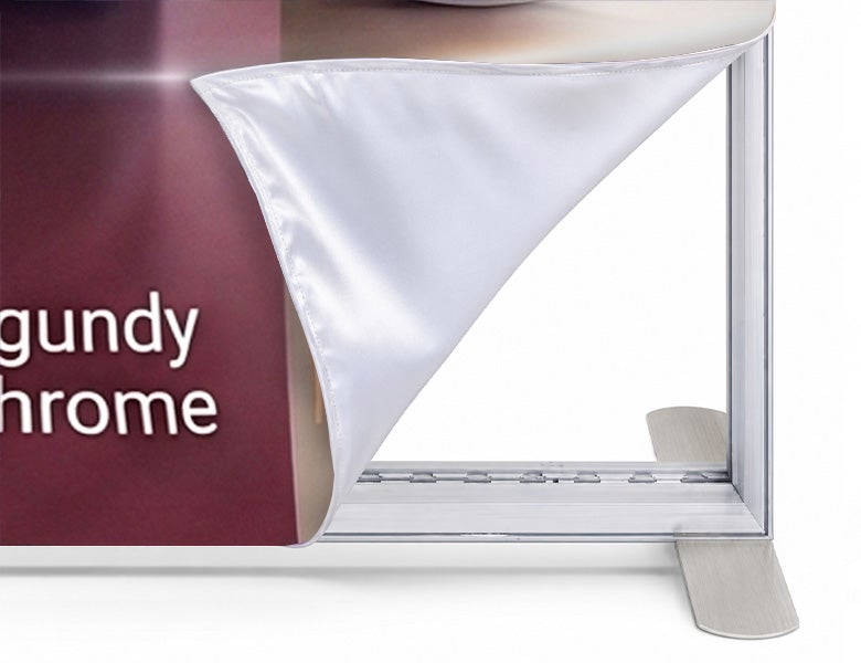 3 m Backlit Exhibition Stand - LED Lightbox Display with Shelf Durable Aluminium Frame