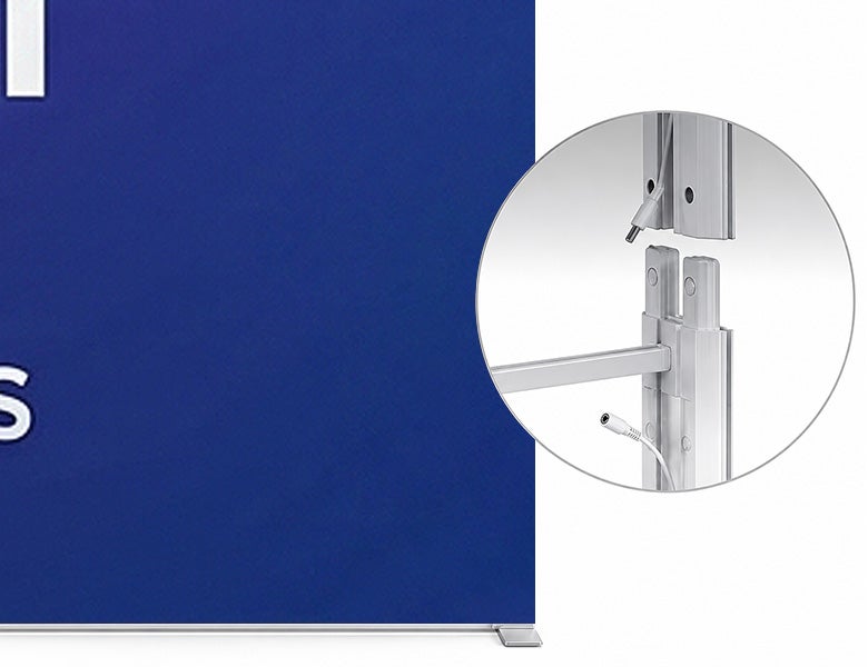 6 m Backlit Exhibition Stand - LED Lightbox Display with Dual Counters & Branding Panels Tool Free Assembly
