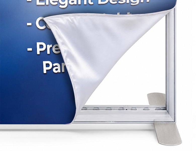 6 m Backlit Exhibition Stand - Premium LED Lightbox Display with Counters & Branding Panels Durable Aluminium Frame