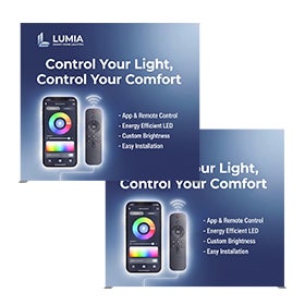 20ft Backlit Trade Show Display - Design 7
