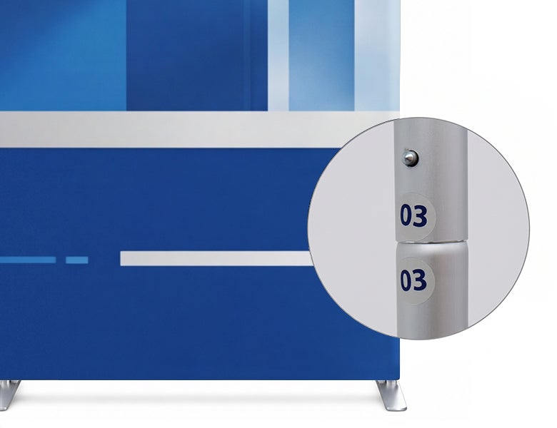6.5ft Magnetic Modular Fabric Display - Cross Island Shape Tool Free Assembly