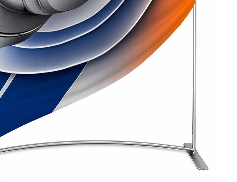 6.5 ft Magnetic Modular Fabric Display - Curved Shape Durable Aluminum Frame