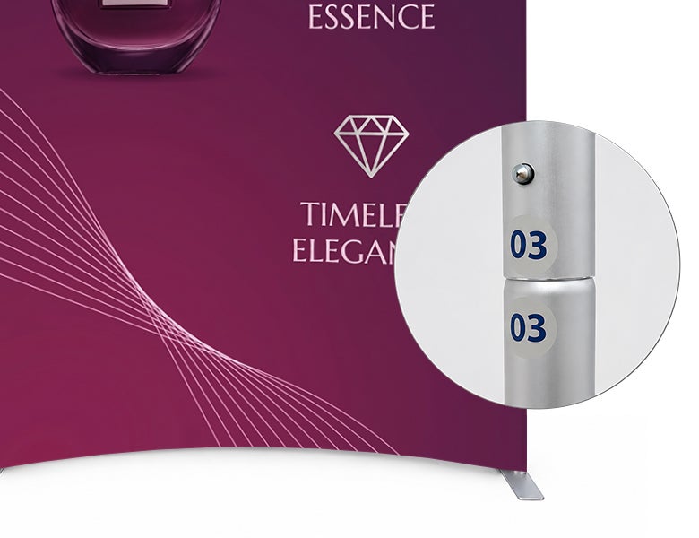 4 m Magnetic Modular Fabric Displays - Curved Shape Tool Free Assembly