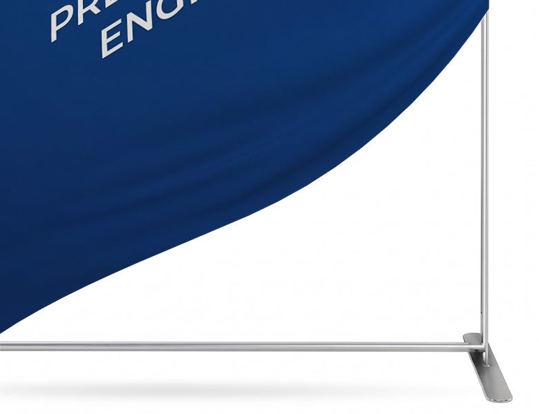10 ft Magnetic Modular Fabric Displays - L Shape Sloped Durable Aluminum Frame