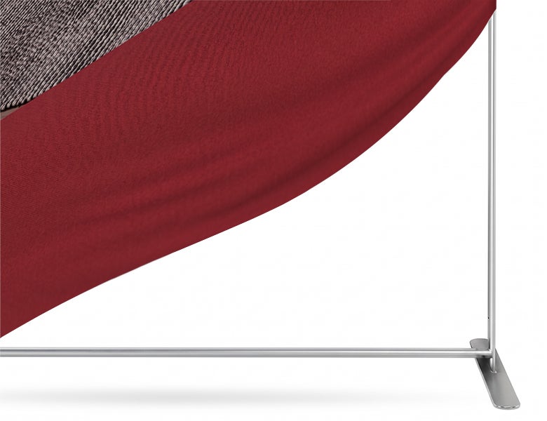 6.5ft Magnetic Modular Fabric Display - Two Sloped & Straight Banner Stands Durable Aluminum Frame