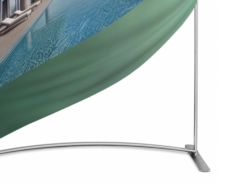 6.5ft Magnetic Modular Fabric Display - Tower Island Shape Durable Aluminum Frame