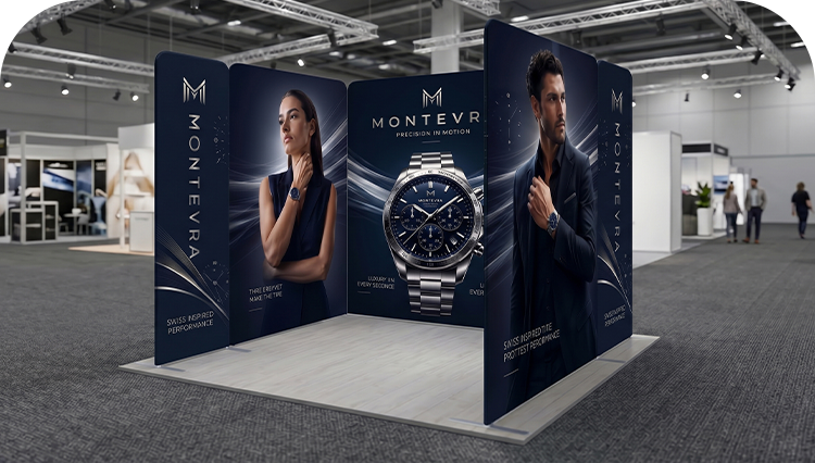 3m Magnetic Modular Fabric Display - U Shape banner image mobile