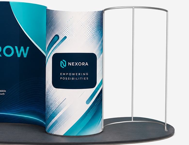 20ft Serpentine Trade Show Display Booth Durable Frame
