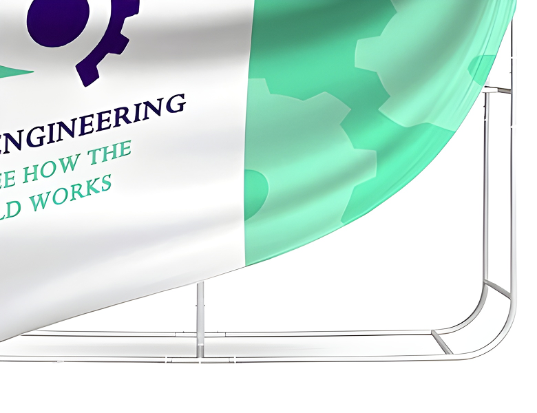 20ft Island Trade Show Booth – 360° Display with Overhead Banner & Counters Durable Aluminum Frame