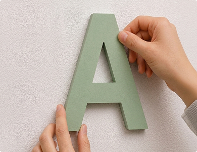 MDF Letters and Numbers Easy Installation