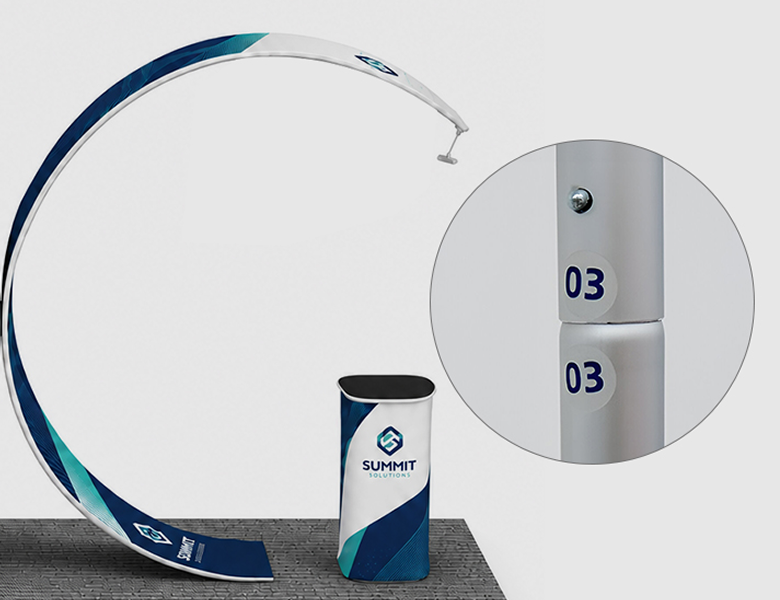 20ft Island Twin Arch Display Booth Easy Assembly