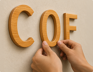 Pinewood Letters and Numbers Easy Installation