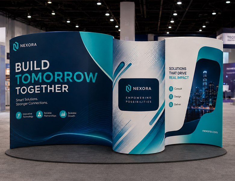 20ft Serpentine Trade Show Display Booth Serpentine Design