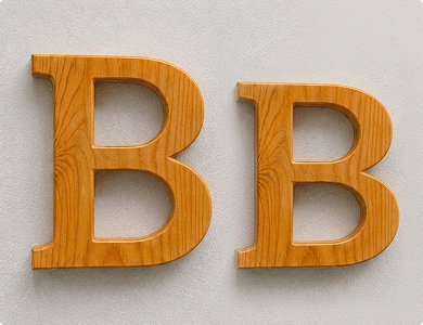 Pinewood Letters and Numbers Size Option