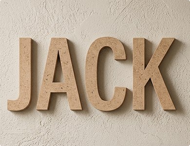 MDF Letters and Numbers Smooth Edges