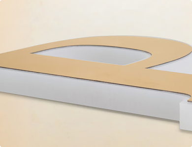 Halo-Lit Acrylic Letters Thickness Option